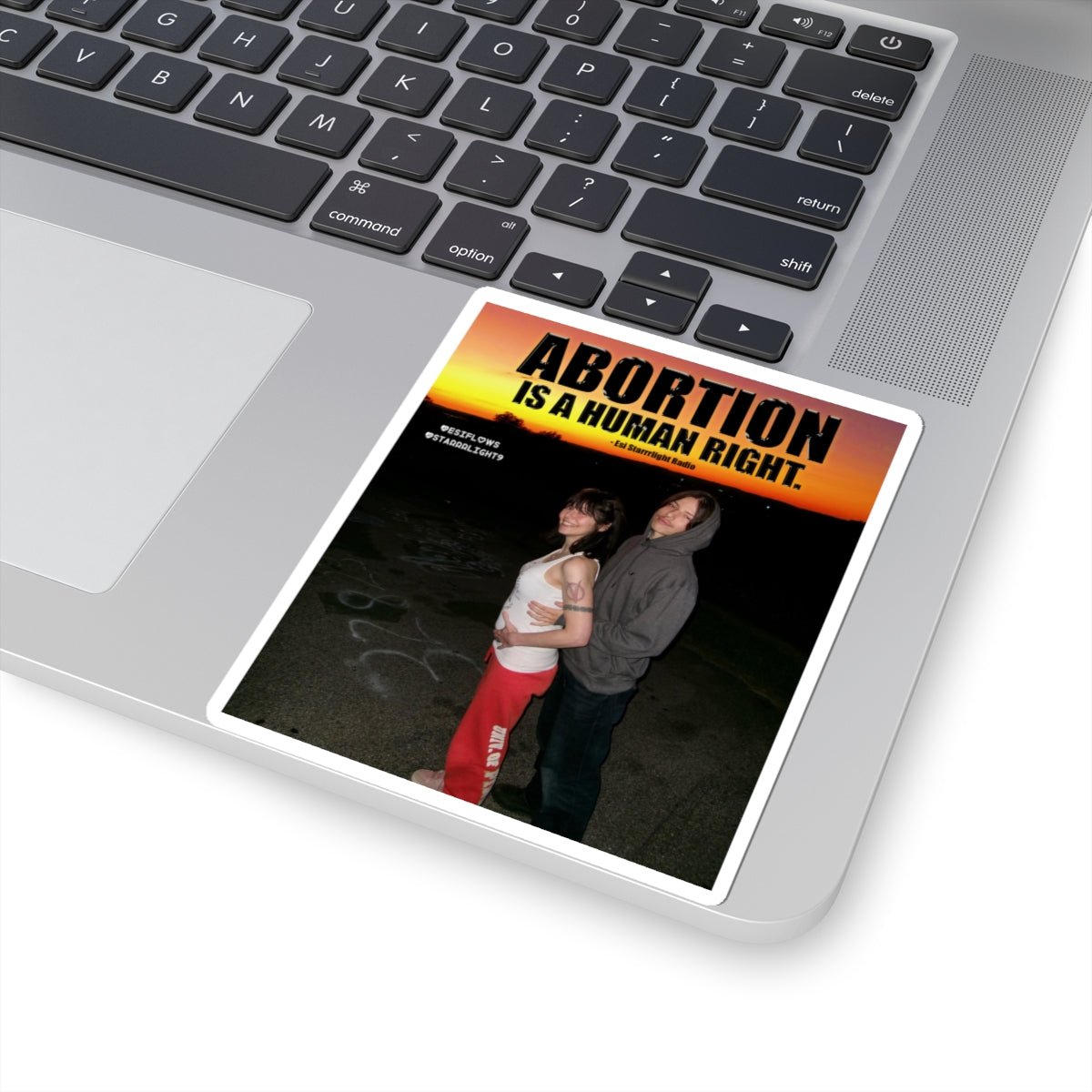 "ABORTION IS A HUMAN RIGHT" | ***[Sticker]*** | Esi Starrrlight Radio x EsiFlows | Bold Statement Comedy Stickers - EsiFlows