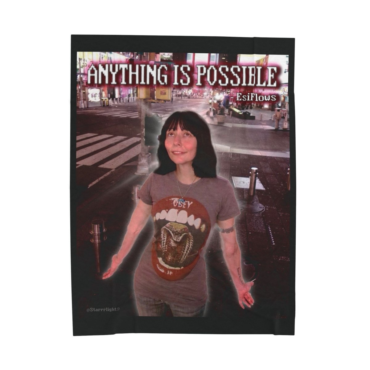 "Anything Is Possible" | ***[Plush Blanket]*** | EsiFlows | Inspirational Cotton Velveteen Blanket Cozy Home Decor - EsiFlows