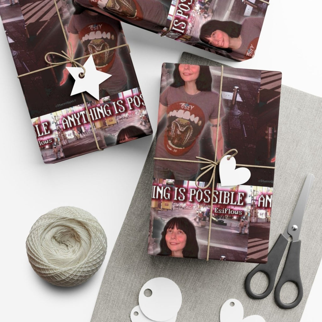 "ANYTHING IS POSSIBLE" | ***[Wrapping Paper]*** | EsiFlows | Inspirational Gift Wrap Paper - EsiFlows