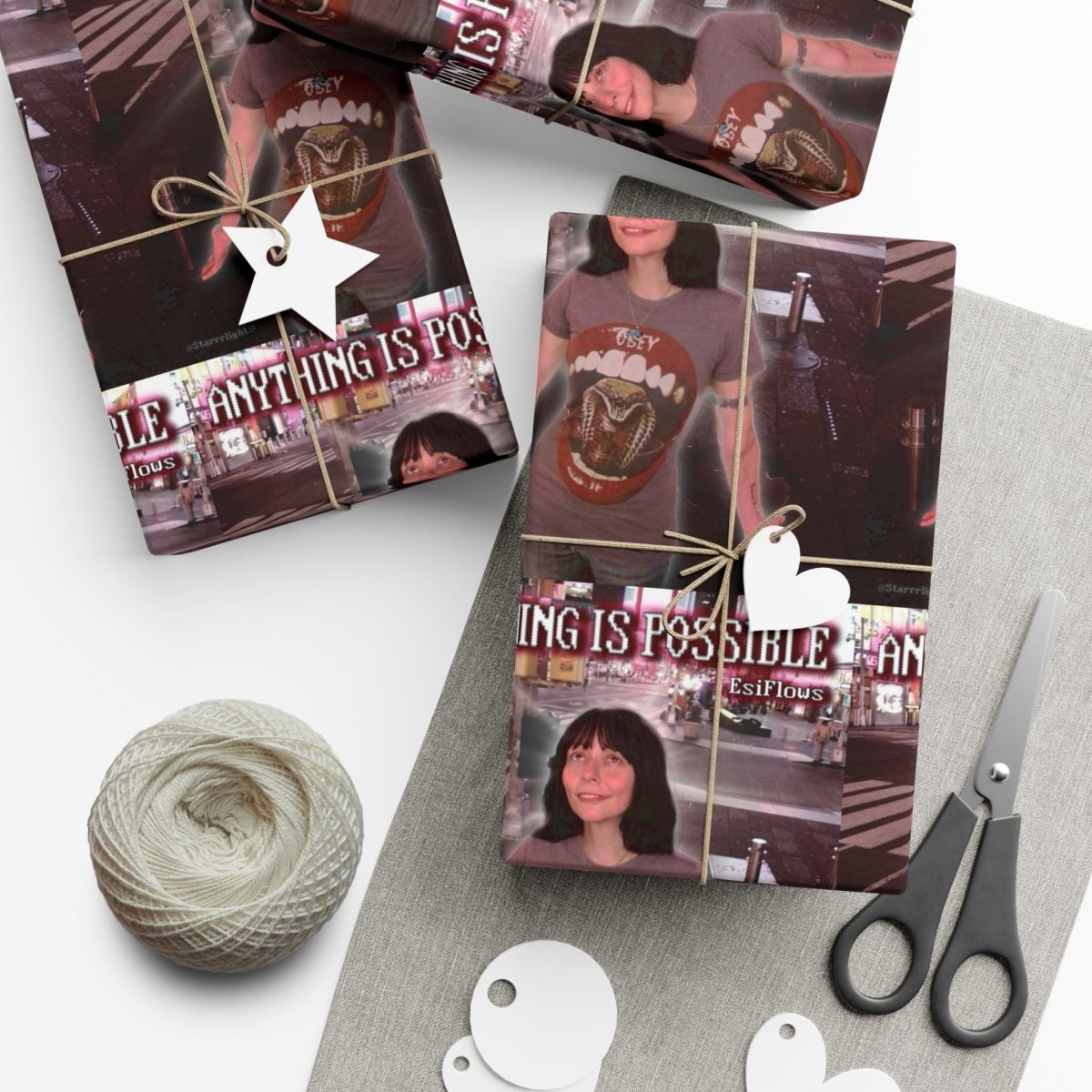 "ANYTHING IS POSSIBLE" | ***[Wrapping Paper]*** | EsiFlows | Inspirational Gift Wrap Paper - EsiFlows