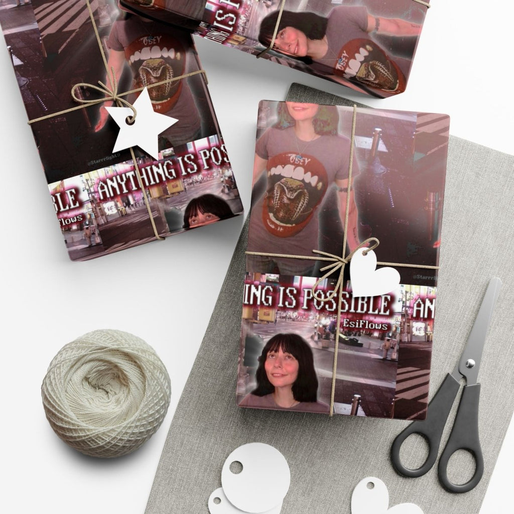 "ANYTHING IS POSSIBLE" | ***[Wrapping Paper]*** | EsiFlows | Inspirational Gift Wrap Paper - EsiFlows
