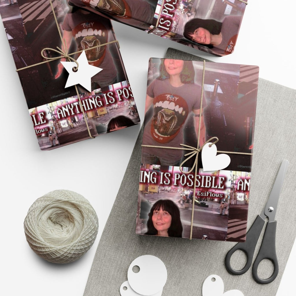 "ANYTHING IS POSSIBLE" | ***[Wrapping Paper]*** | EsiFlows | Inspirational Gift Wrap Paper - EsiFlows
