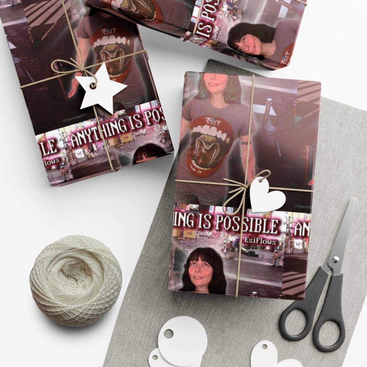 "ANYTHING IS POSSIBLE" | ***[Wrapping Paper]*** | EsiFlows | Inspirational Gift Wrap Paper - EsiFlows