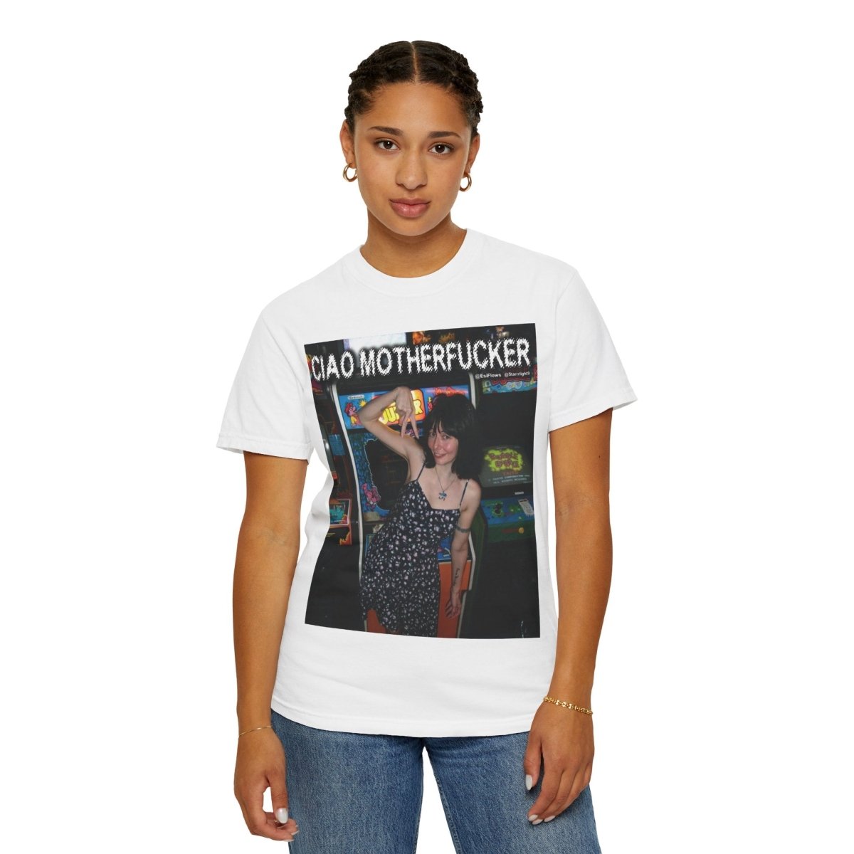 "Ciao Motherfucker - Arcade" | ***[Graphic Tee]*** | EsiFlows | Beautiful Fashion Model Aesthetic Arcade Tee Shirt - EsiFlows