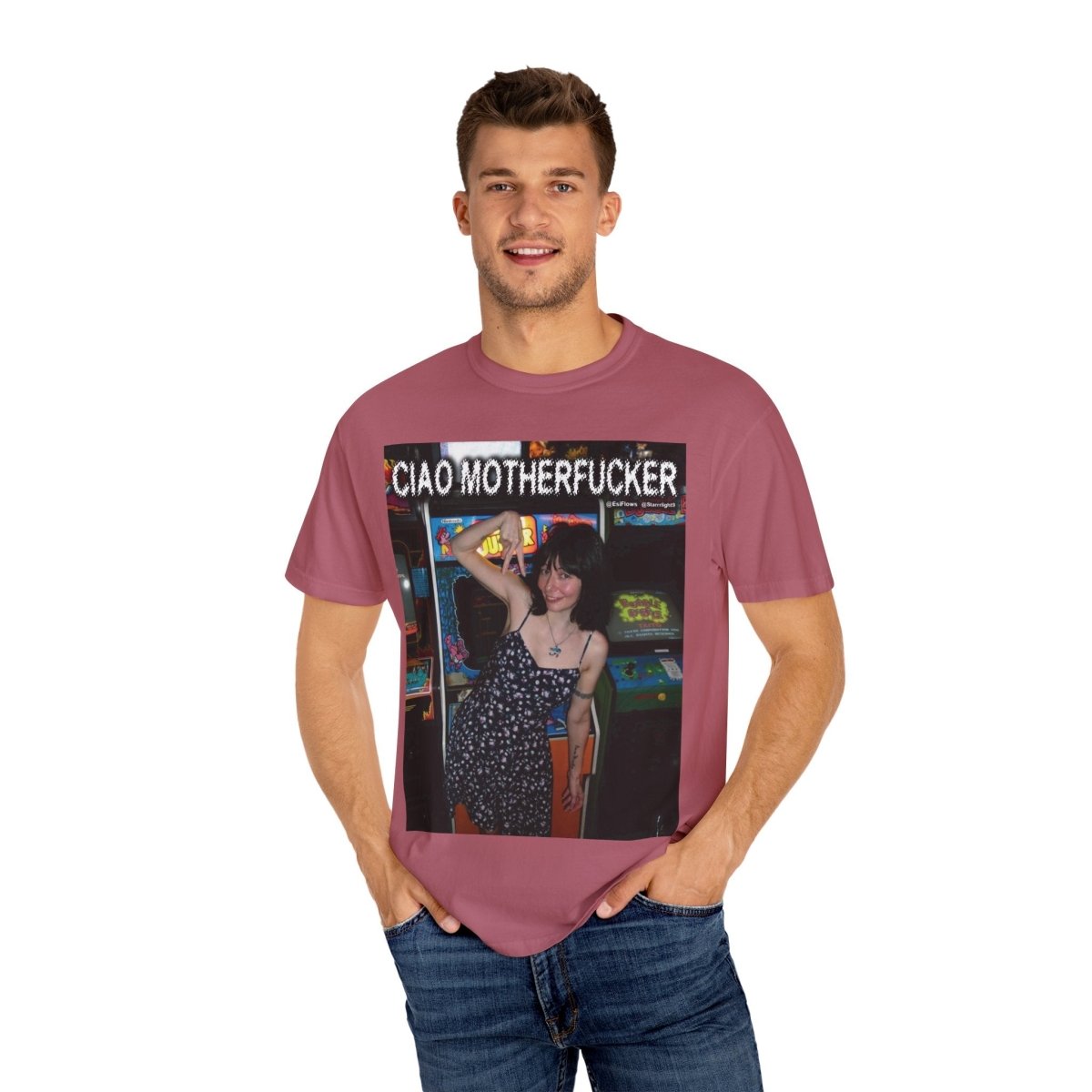 "Ciao Motherfucker - Arcade" | ***[Graphic Tee]*** | EsiFlows | Beautiful Fashion Model Aesthetic Arcade Tee Shirt - EsiFlows
