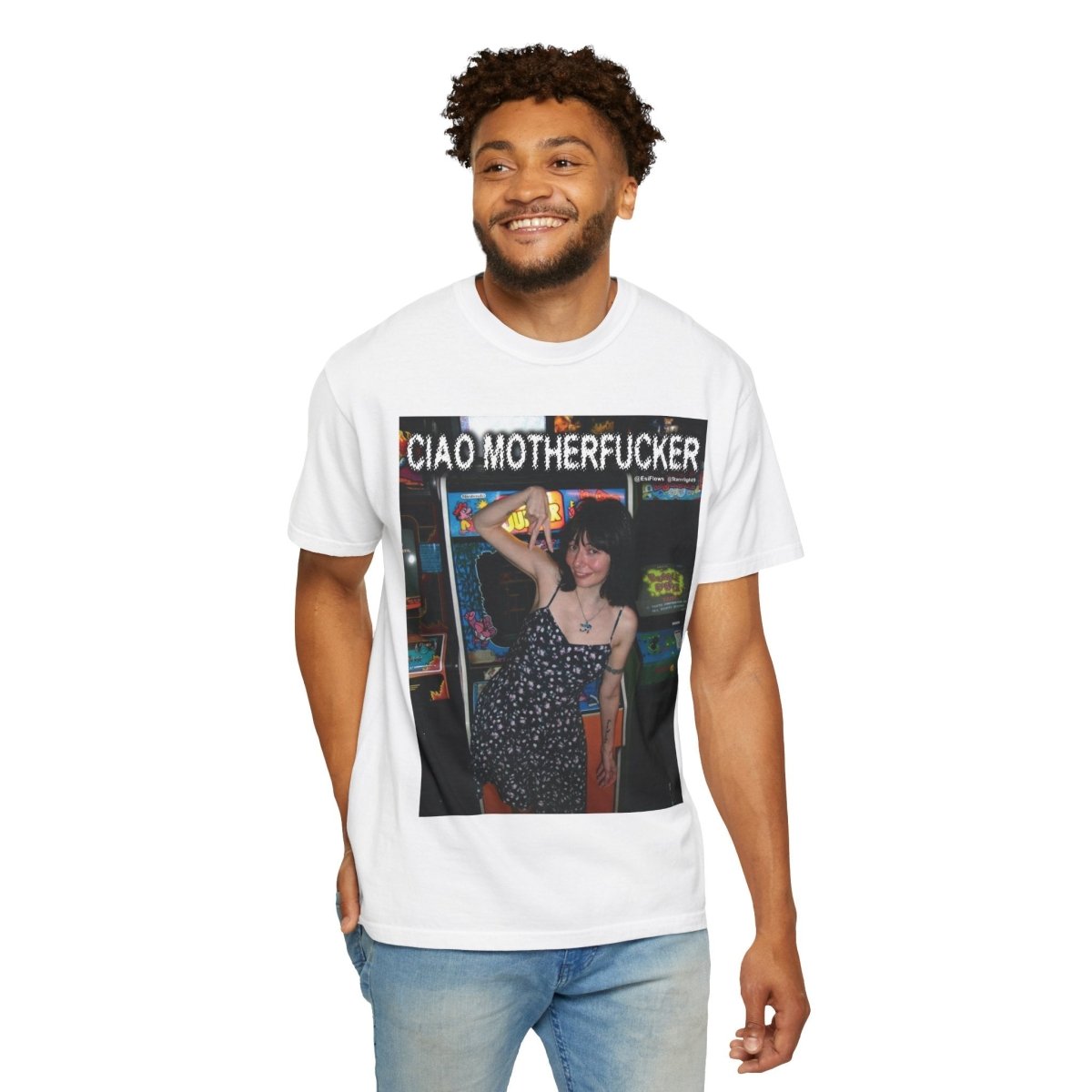 "Ciao Motherfucker - Arcade" | ***[Graphic Tee]*** | EsiFlows | Beautiful Fashion Model Aesthetic Arcade Tee Shirt - EsiFlows