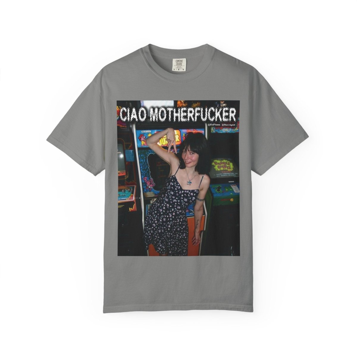 "Ciao Motherfucker - Arcade" | ***[Graphic Tee]*** | EsiFlows | Beautiful Fashion Model Aesthetic Arcade Tee Shirt - EsiFlows