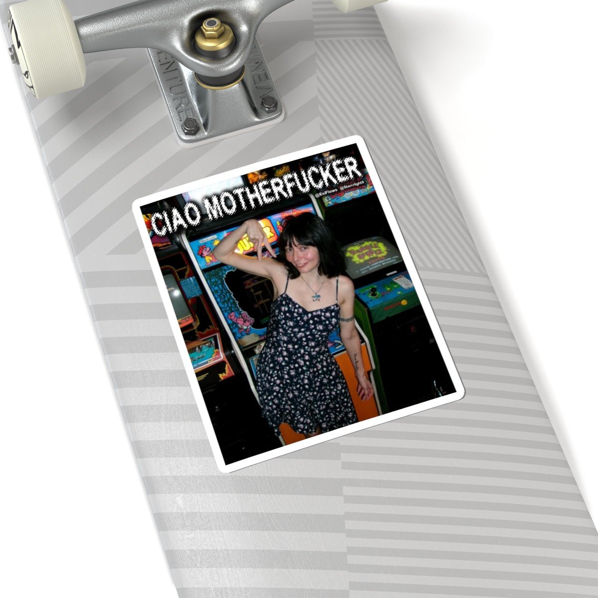 "Ciao Motherfucker - Arcade" | ***[Sticker]*** | EsiFlows | Beautiful Woman Aesthetic Arcade Stickers - EsiFlows