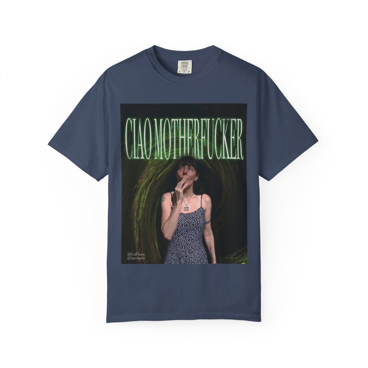 "Ciao Motherfucker - Faded Forest" | ***[Graphic Tee]*** | EsiFlows | Surreal 420 Trippy Dope Fashion Dreamy Unisex Garment - Dyed T-shirt - EsiFlows