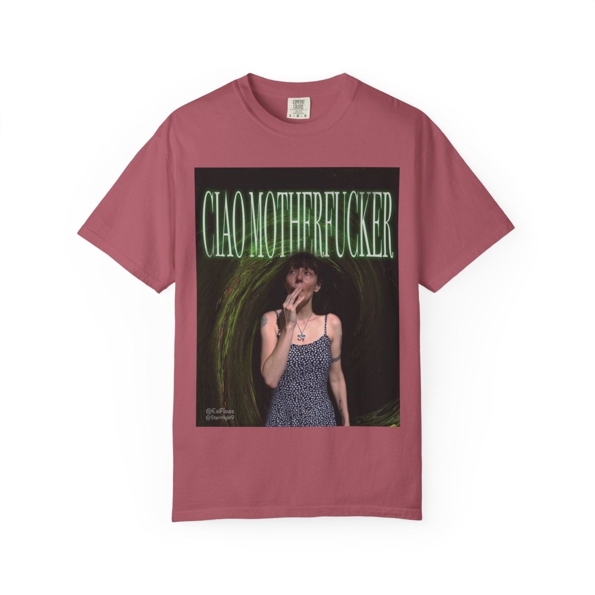 "Ciao Motherfucker - Faded Forest" | ***[Graphic Tee]*** | EsiFlows | Surreal 420 Trippy Dope Fashion Dreamy Unisex Garment - Dyed T-shirt - EsiFlows