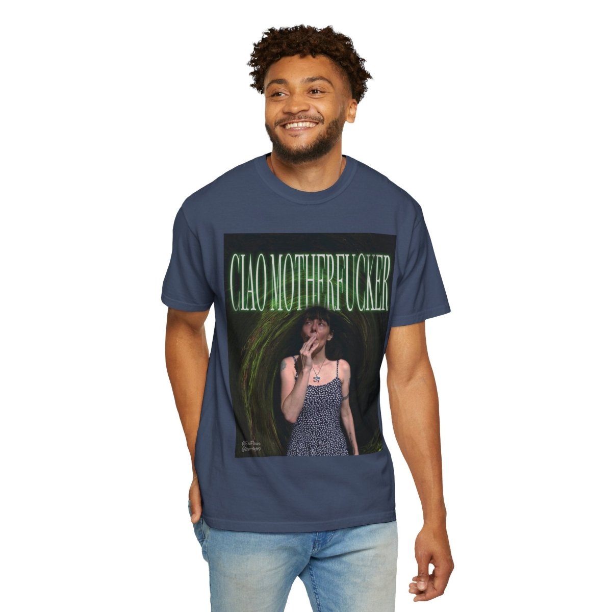 "Ciao Motherfucker - Faded Forest" | ***[Graphic Tee]*** | EsiFlows | Surreal 420 Trippy Dope Fashion Dreamy Unisex Garment - Dyed T-shirt - EsiFlows