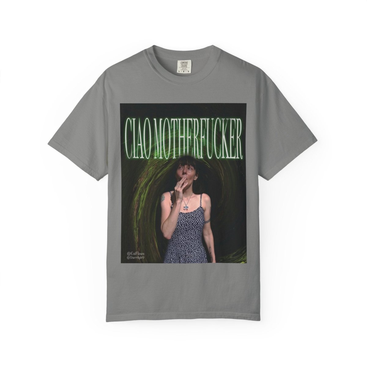 "Ciao Motherfucker - Faded Forest" | ***[Graphic Tee]*** | EsiFlows | Surreal 420 Trippy Dope Fashion Dreamy Unisex Garment - Dyed T-shirt - EsiFlows