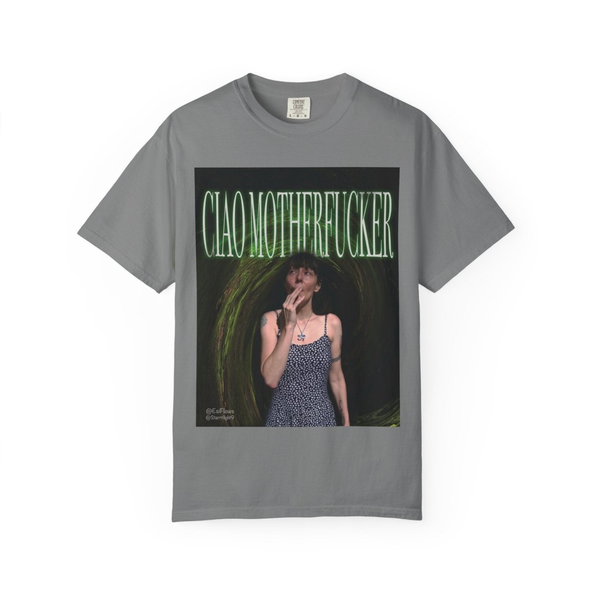 "Ciao Motherfucker - Faded Forest" | ***[Graphic Tee]*** | EsiFlows | Surreal 420 Trippy Dope Fashion Dreamy Unisex Garment - Dyed T-shirt - EsiFlows