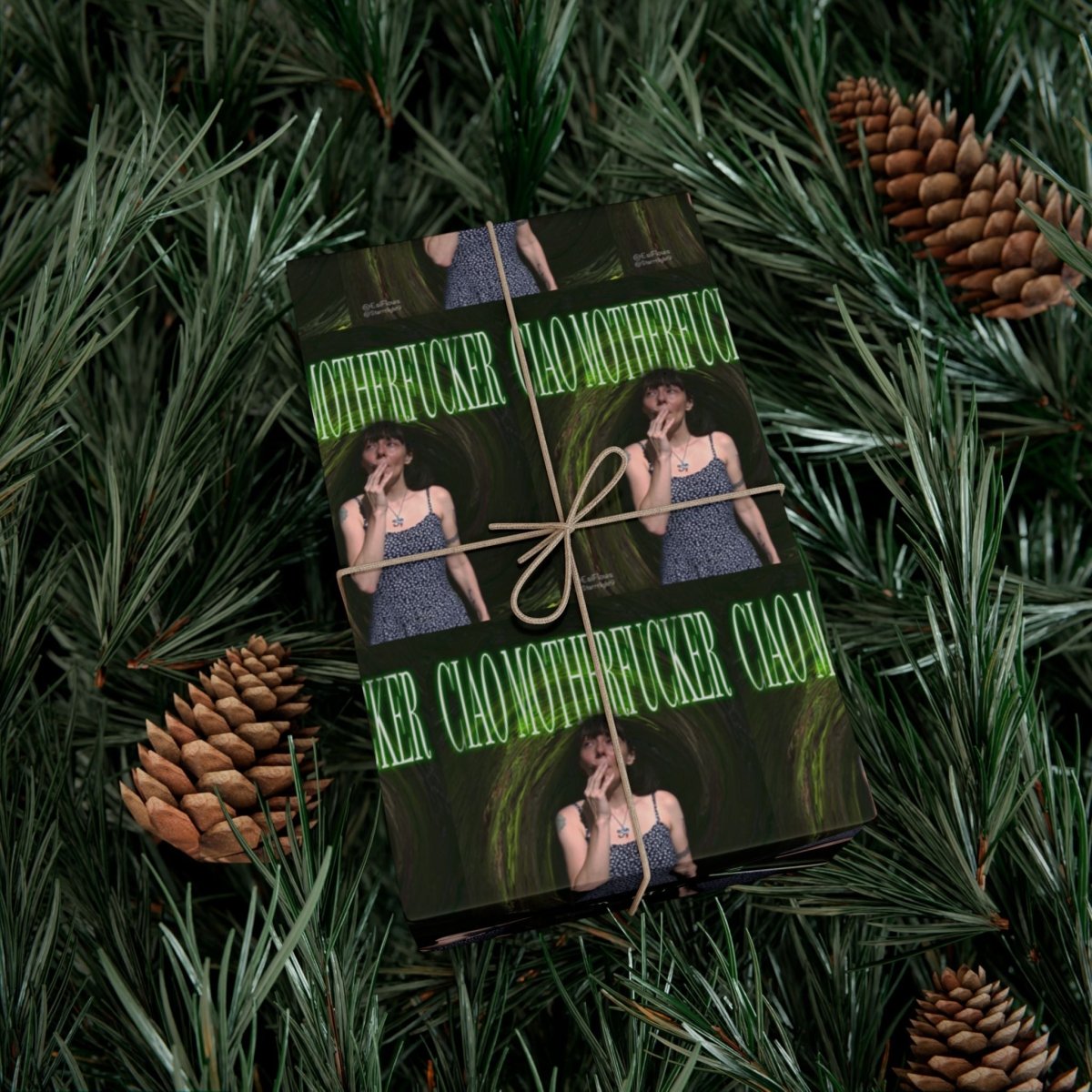 "Ciao Motherfucker - Faded Forest" | ***[Wrapping Paper]*** | EsiFlows | Dope Trippy 420 Psychedelic Gift Wrap Paper - EsiFlows