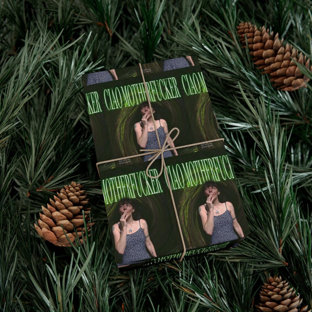 "Ciao Motherfucker - Faded Forest" | ***[Wrapping Paper]*** | EsiFlows | Dope Trippy 420 Psychedelic Gift Wrap Paper - EsiFlows