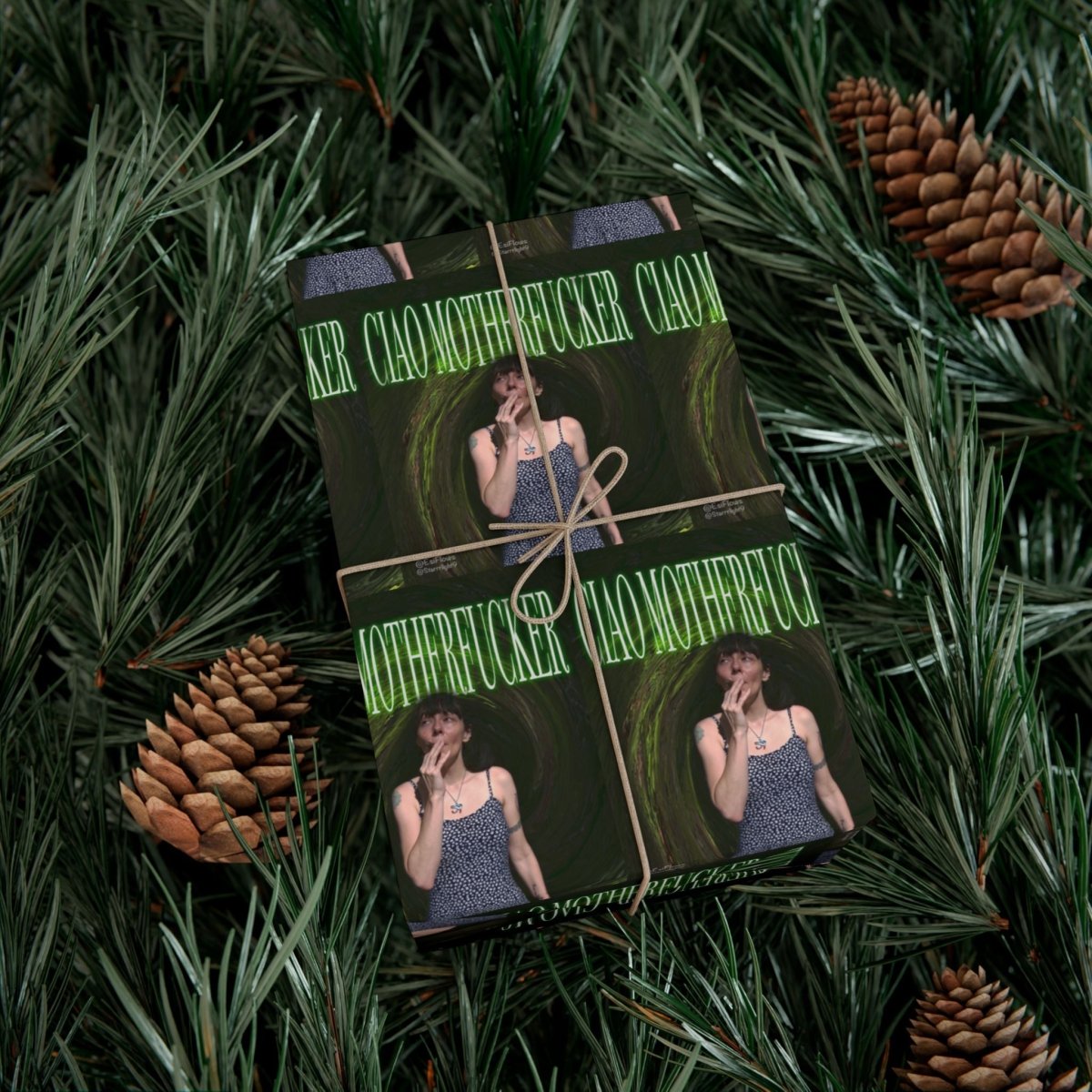 "Ciao Motherfucker - Faded Forest" | ***[Wrapping Paper]*** | EsiFlows | Dope Trippy 420 Psychedelic Gift Wrap Paper - EsiFlows