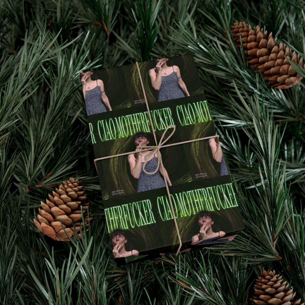 "Ciao Motherfucker - Faded Forest" | ***[Wrapping Paper]*** | EsiFlows | Dope Trippy 420 Psychedelic Gift Wrap Paper - EsiFlows