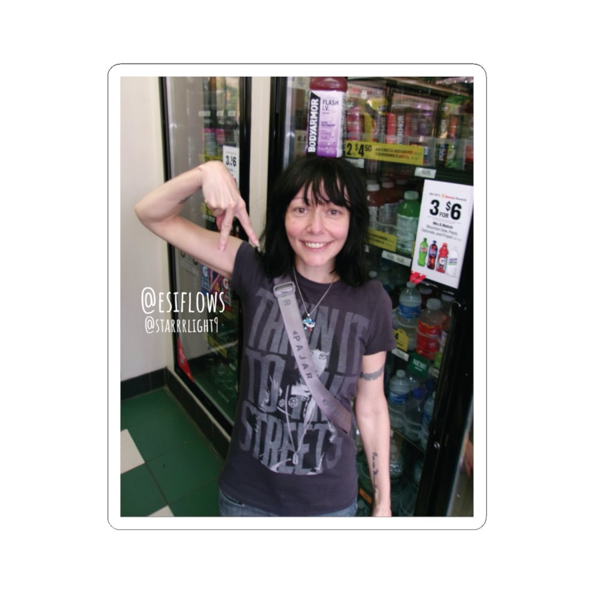 "Ciao Motherfucker - Gas Station" | ***[Sticker]*** | Esiflows | Surreal Fun Dreamy Woman Aesthetic Alternative Psychedelic Streetwear Sticker - EsiFlows