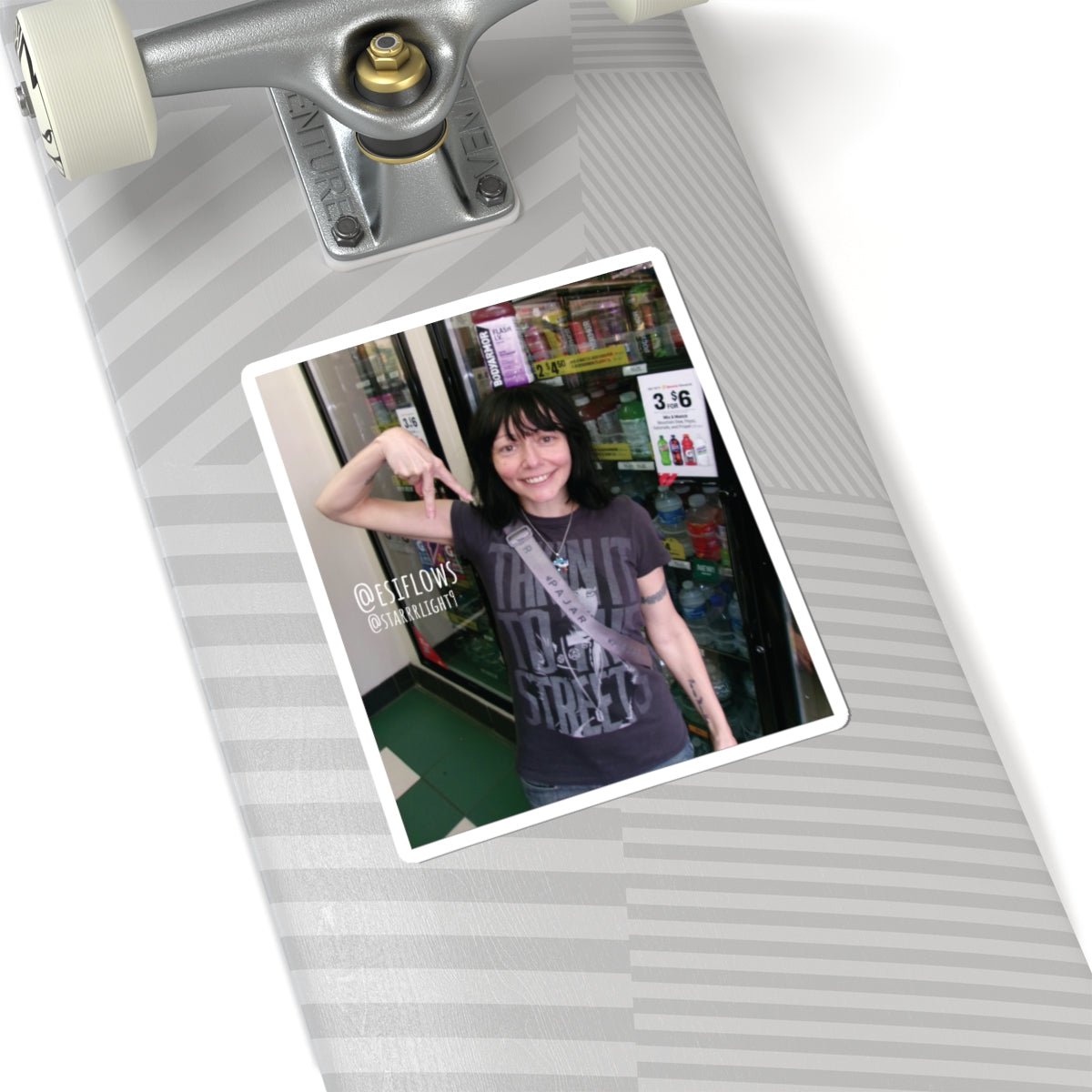 "Ciao Motherfucker - Gas Station" | ***[Sticker]*** | Esiflows | Surreal Fun Dreamy Woman Aesthetic Alternative Psychedelic Streetwear Sticker - EsiFlows