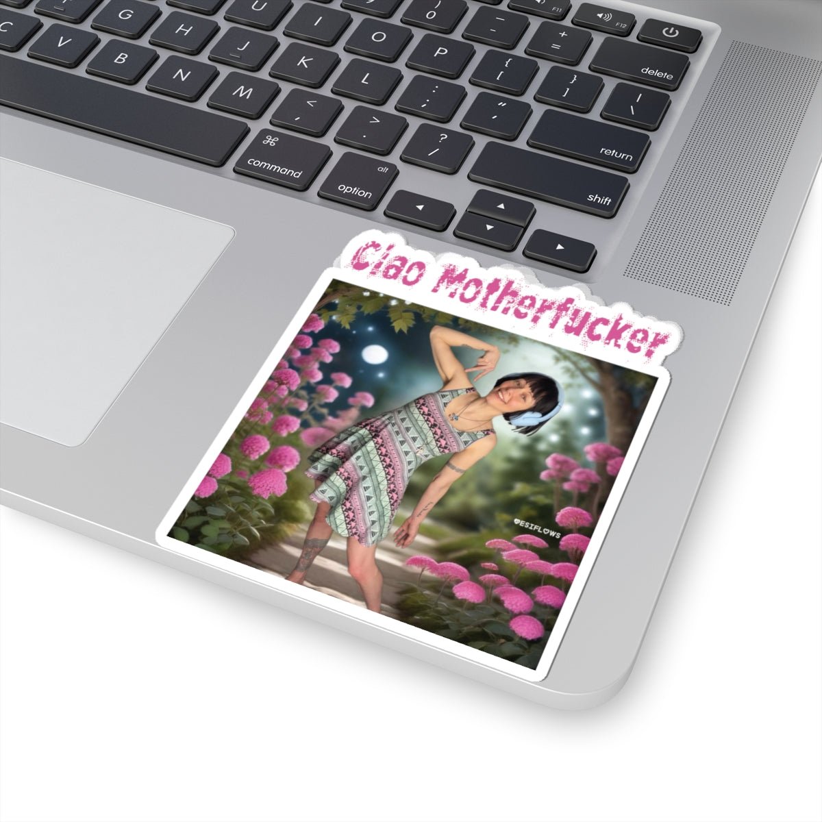 "Ciao Motherfucker - Moon Flower" | ***[Sticker]*** | Esiflows | Surreal Dreamy Uplifting Sticker - EsiFlows