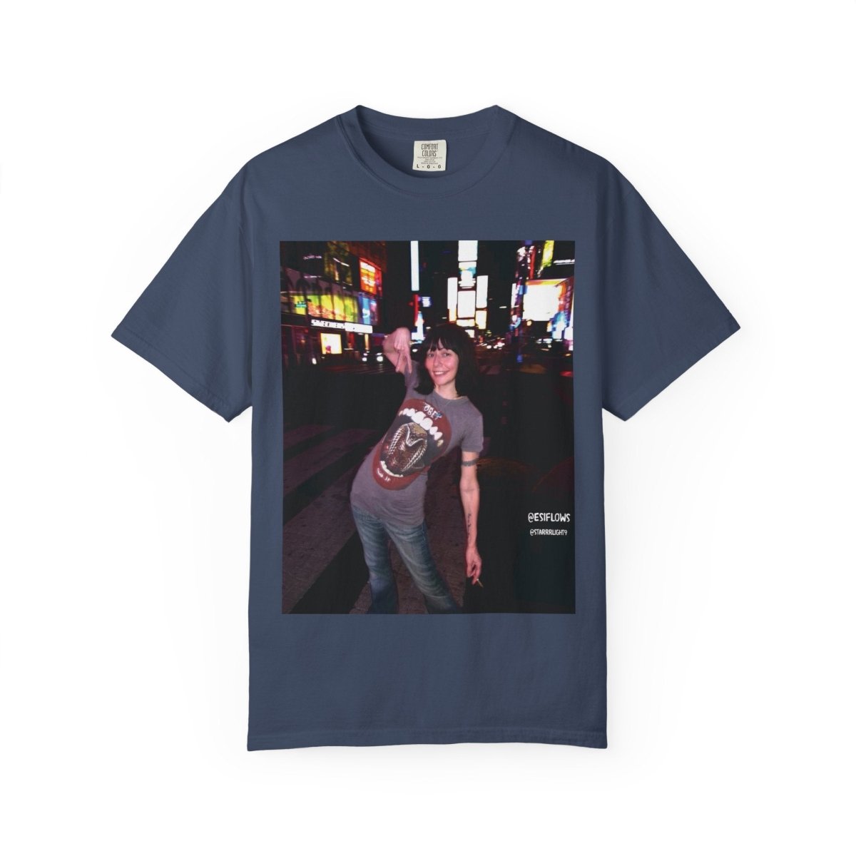 "Ciao New York City, Times Square" | ***[Graphic Tee]*** | EsiFlows | New York City Streetwear Fashion Dreamy Unisex Garment - Dyed T-shirt - EsiFlows