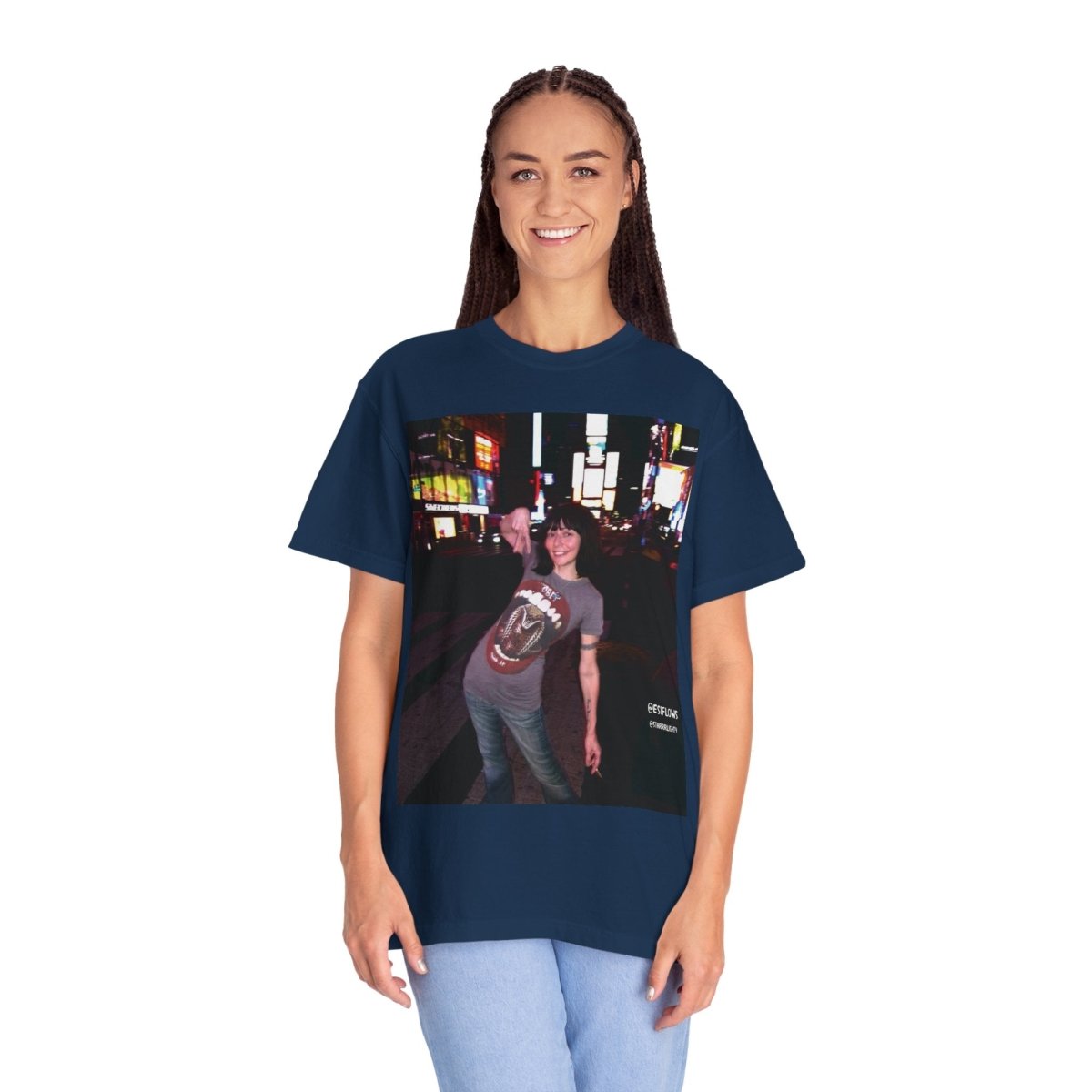"Ciao New York City, Times Square" | ***[Graphic Tee]*** | EsiFlows | New York City Streetwear Fashion Dreamy Unisex Garment - Dyed T-shirt - EsiFlows