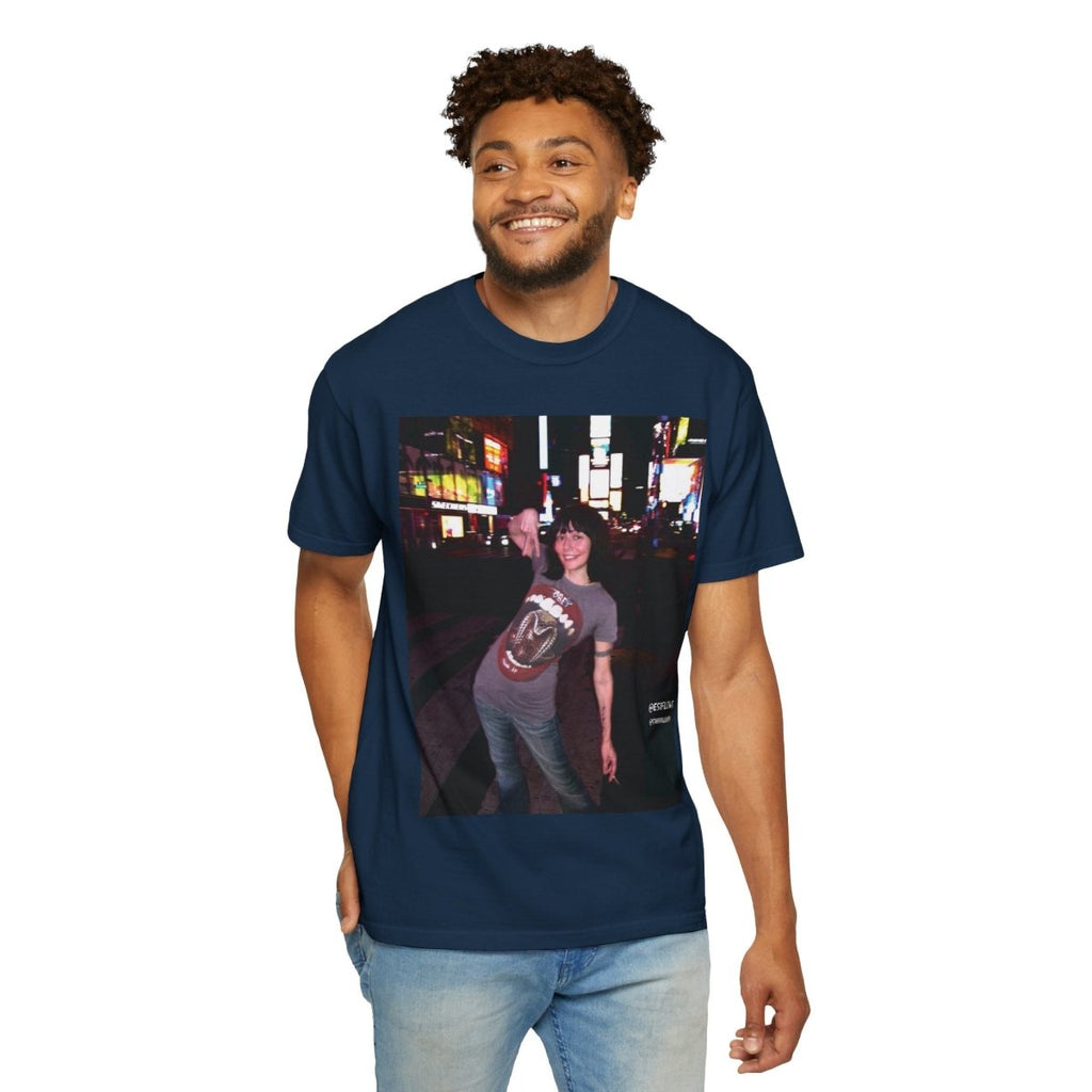 "Ciao New York City, Times Square" | ***[Graphic Tee]*** | EsiFlows | New York City Streetwear Fashion Dreamy Unisex Garment - Dyed T-shirt - EsiFlows