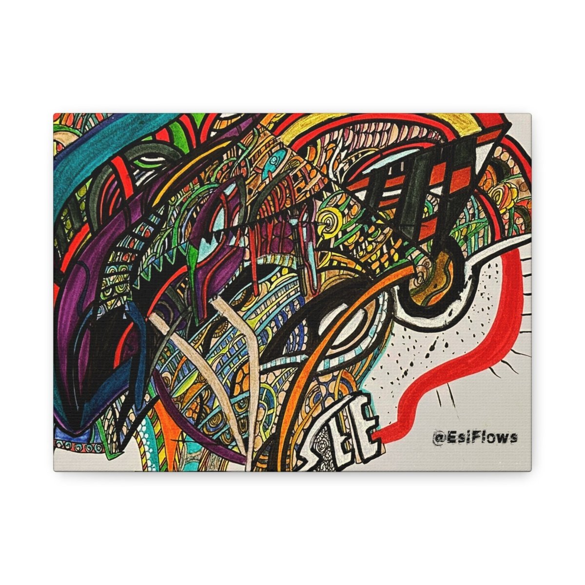 "Energy Art V1" | ***[Canvas Print]*** | EsiFlows | Abstract Arts Colorful Wall Decor for Home & Office - EsiFlows