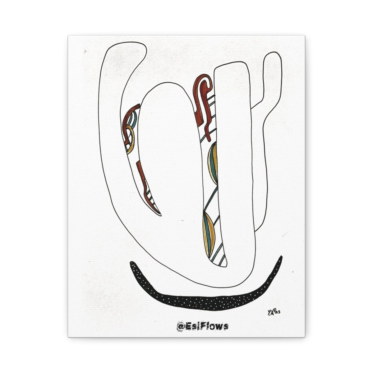 "Energy Art v10" | ***[Canvas Print]*** | EsiFlows | Colorful Abstract Canvas Wall Art - EsiFlows