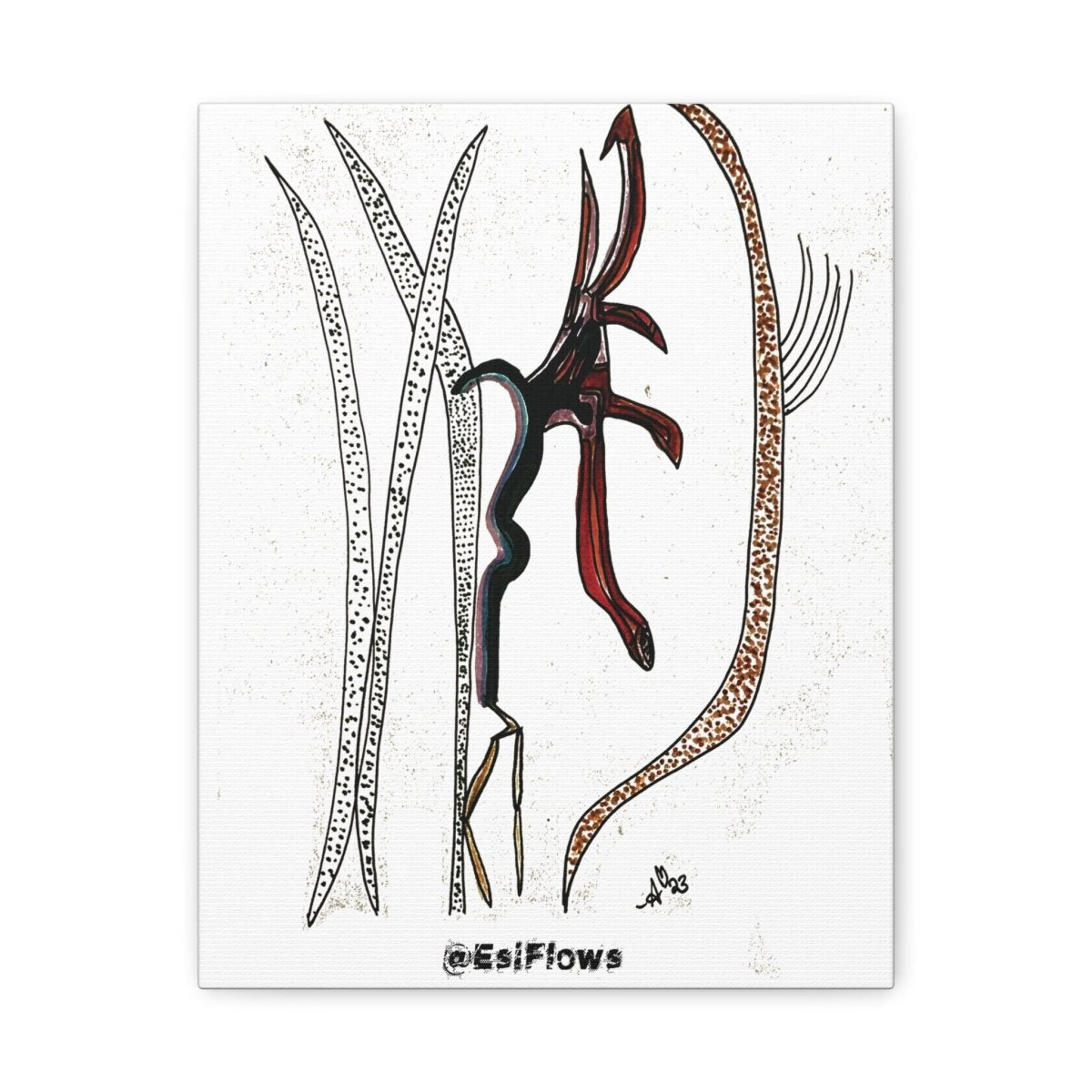 "Energy Art v11" | ***[Canvas Print]*** | EsiFlows | Colorful Abstract Canvas Wall Art - EsiFlows