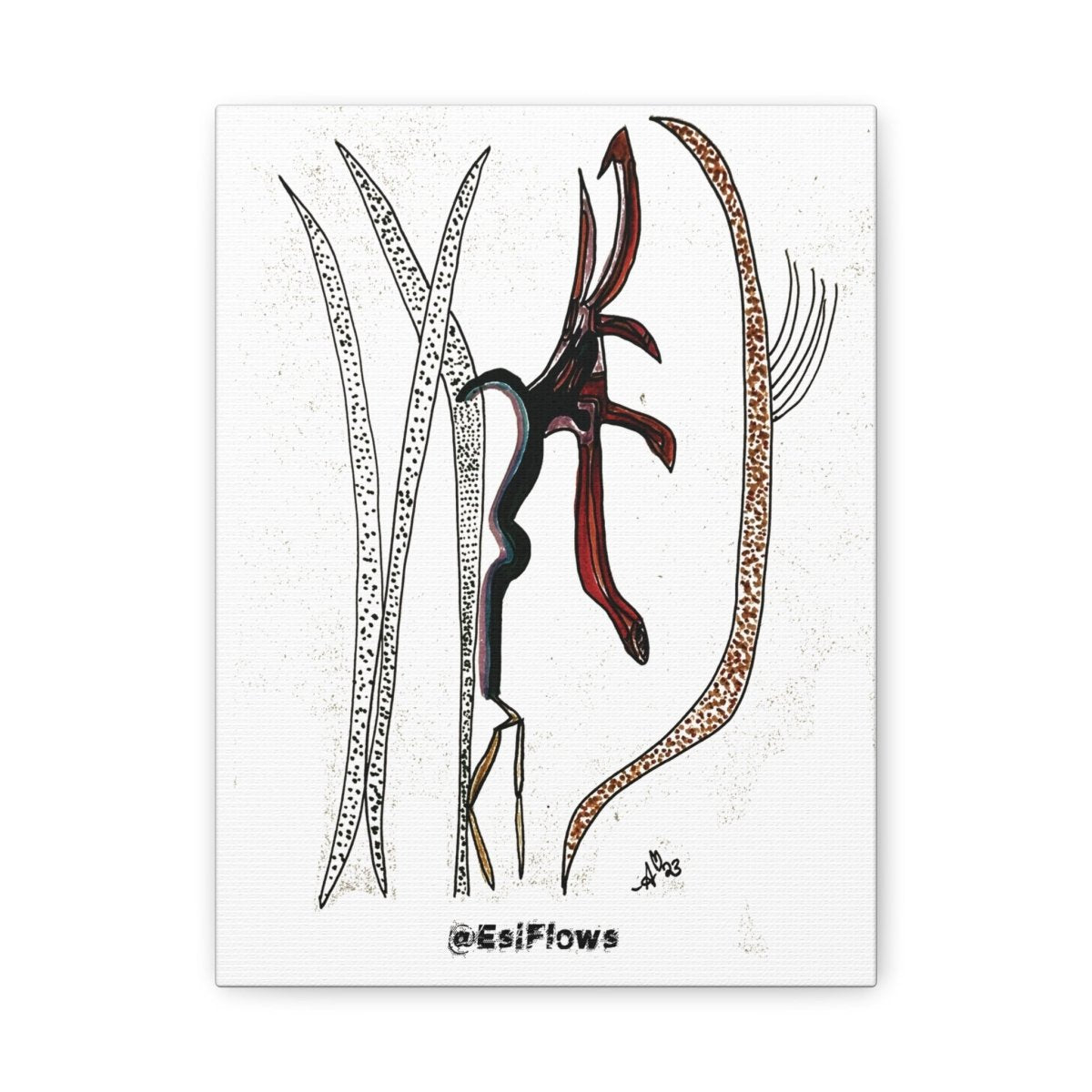 "Energy Art v11" | ***[Canvas Print]*** | EsiFlows | Colorful Abstract Canvas Wall Art - EsiFlows