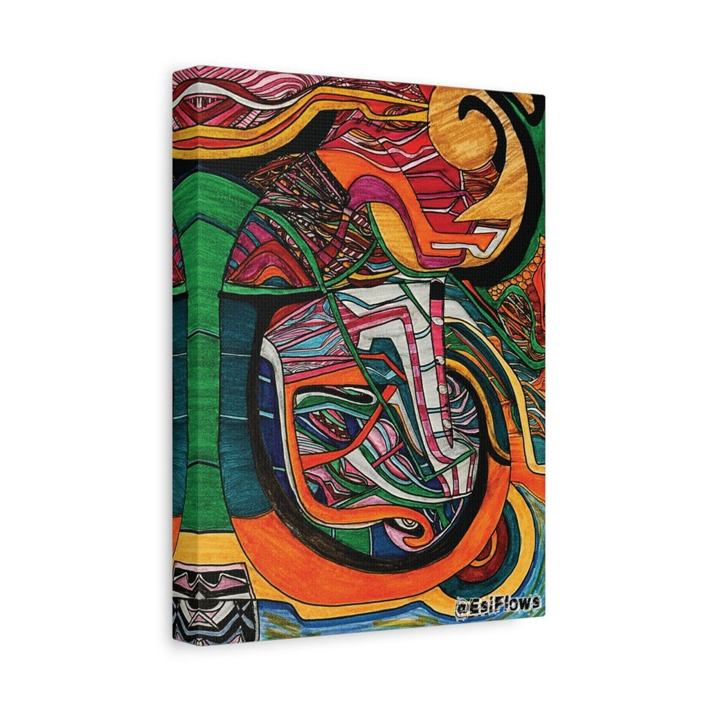 "Energy Art v12" | ***[Canvas Print]*** | EsiFlows | Colorful Abstract Canvas Wall Art - EsiFlows