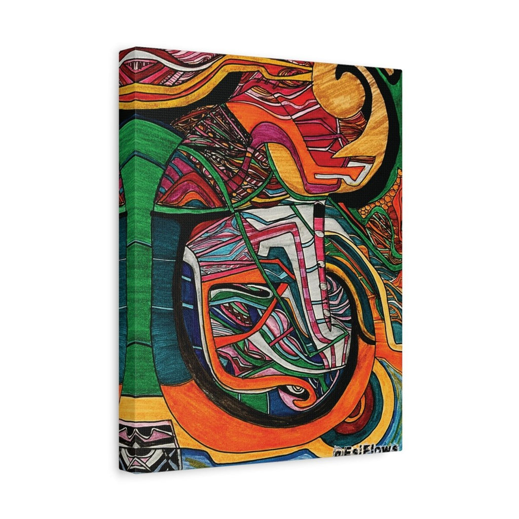 "Energy Art v12" | ***[Canvas Print]*** | EsiFlows | Colorful Abstract Canvas Wall Art - EsiFlows