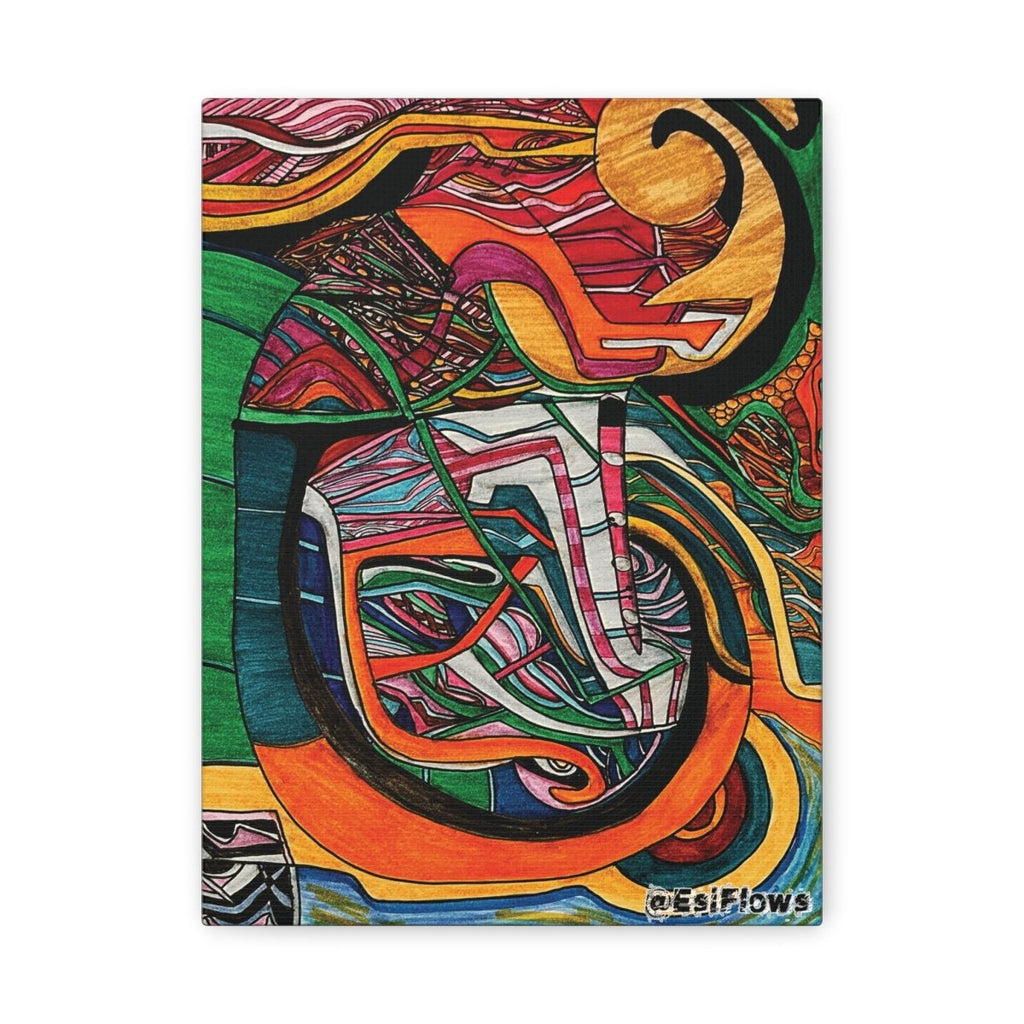 "Energy Art v12" | ***[Canvas Print]*** | EsiFlows | Colorful Abstract Canvas Wall Art - EsiFlows