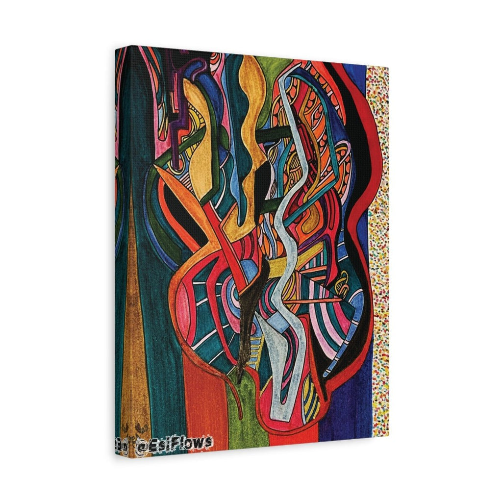 "Energy Art v13" | ***[Canvas Print]*** | EsiFlows | Colorful Abstract Canvas Wall Art - EsiFlows