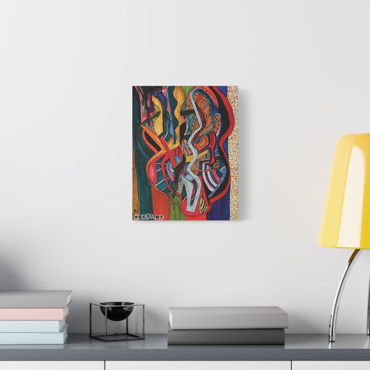 "Energy Art v13" | ***[Canvas Print]*** | EsiFlows | Colorful Abstract Canvas Wall Art - EsiFlows