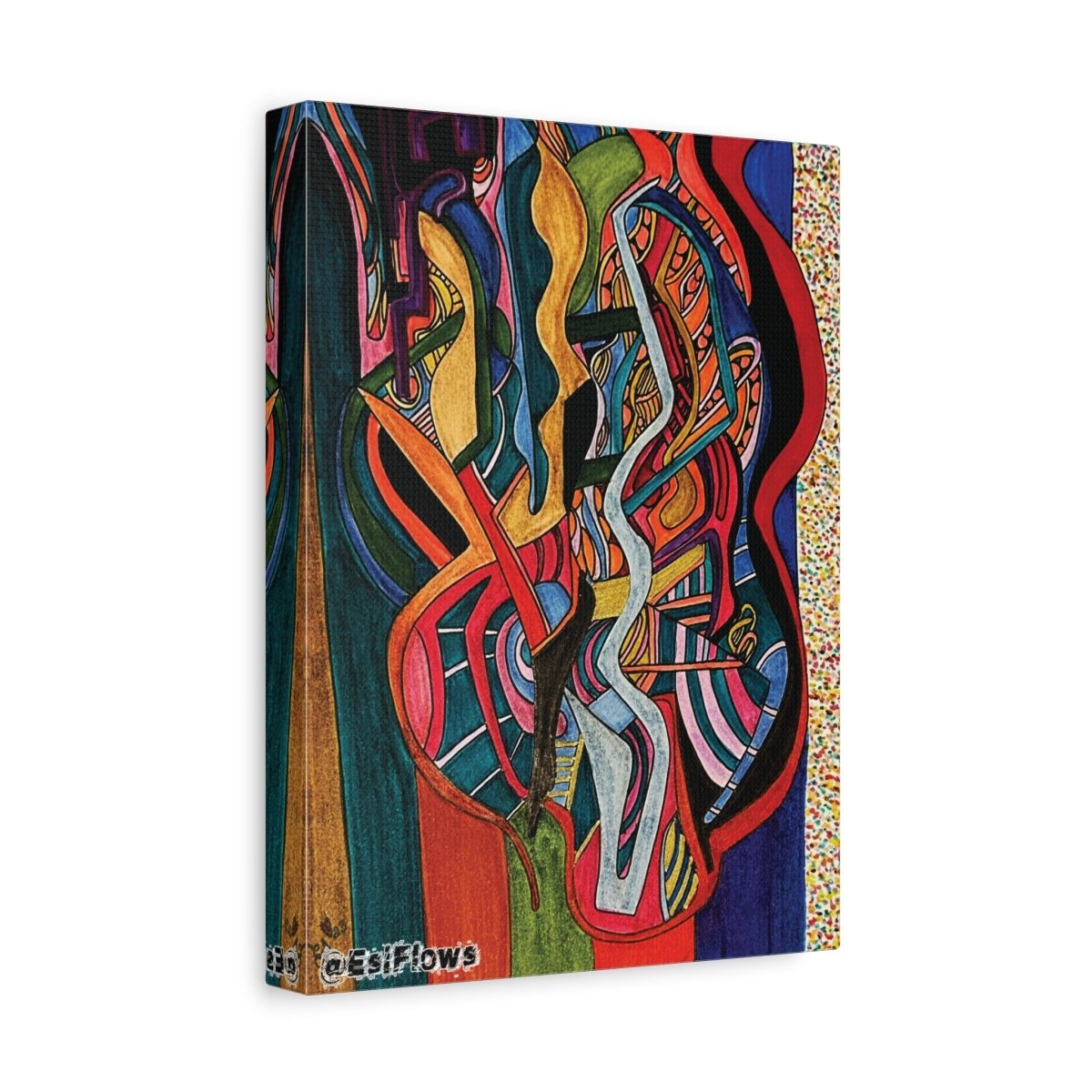 "Energy Art v13" | ***[Canvas Print]*** | EsiFlows | Colorful Abstract Canvas Wall Art - EsiFlows