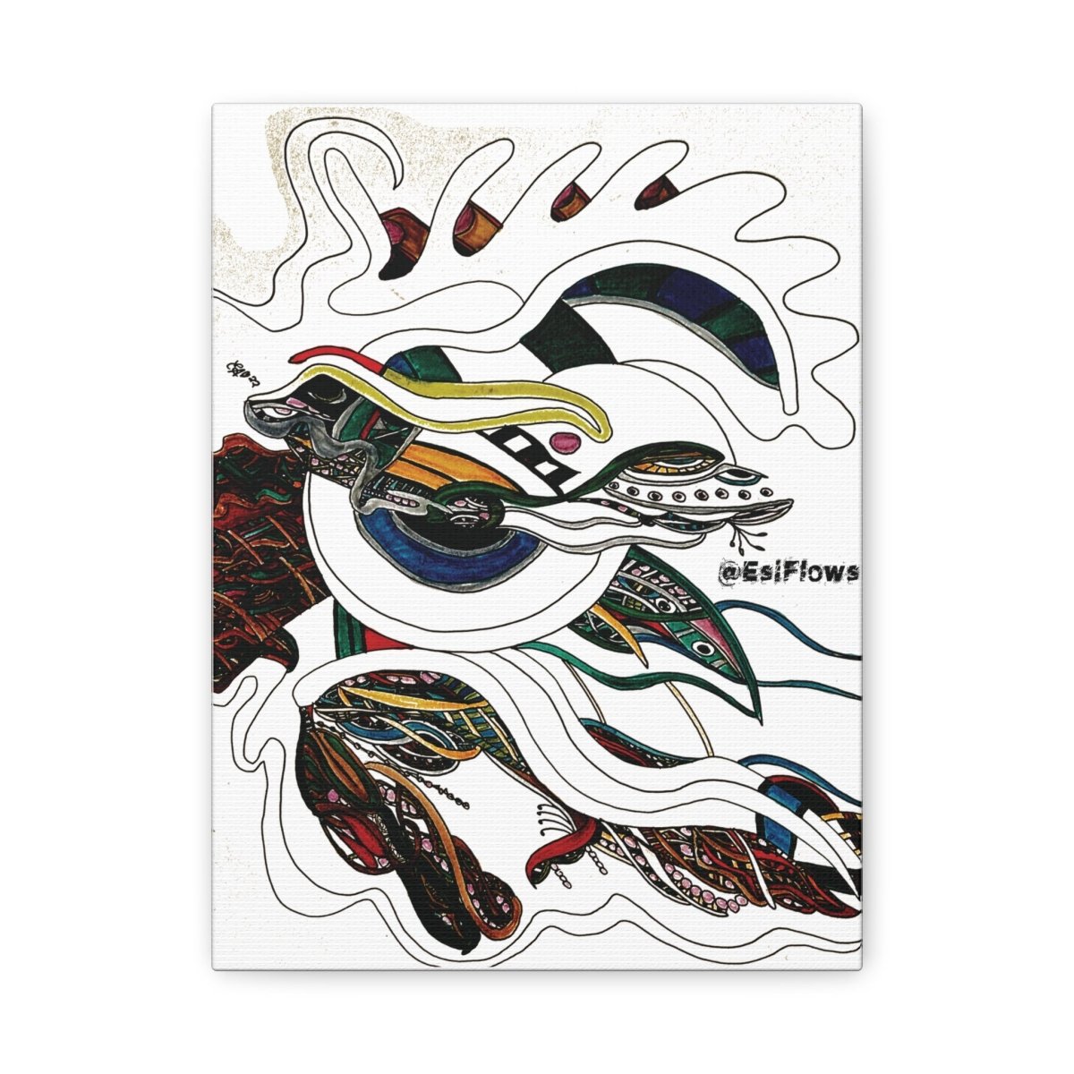"Energy Art v14" | ***[Canvas Print]*** | EsiFlows | Colorful Abstract Canvas Wall Art - EsiFlows