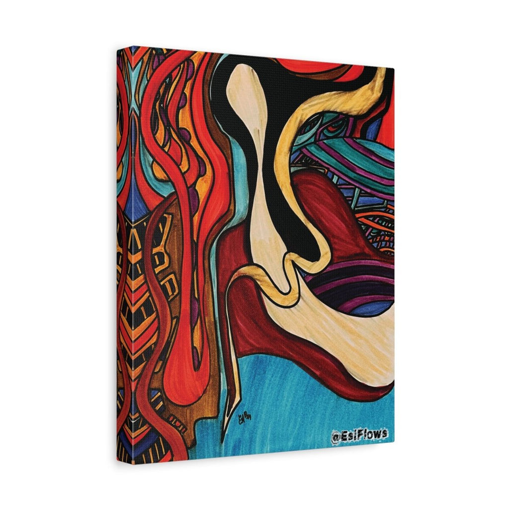 "Energy Art v15" | ***[Canvas Print]*** | EsiFlows | Colorful Abstract Canvas Wall Art - EsiFlows