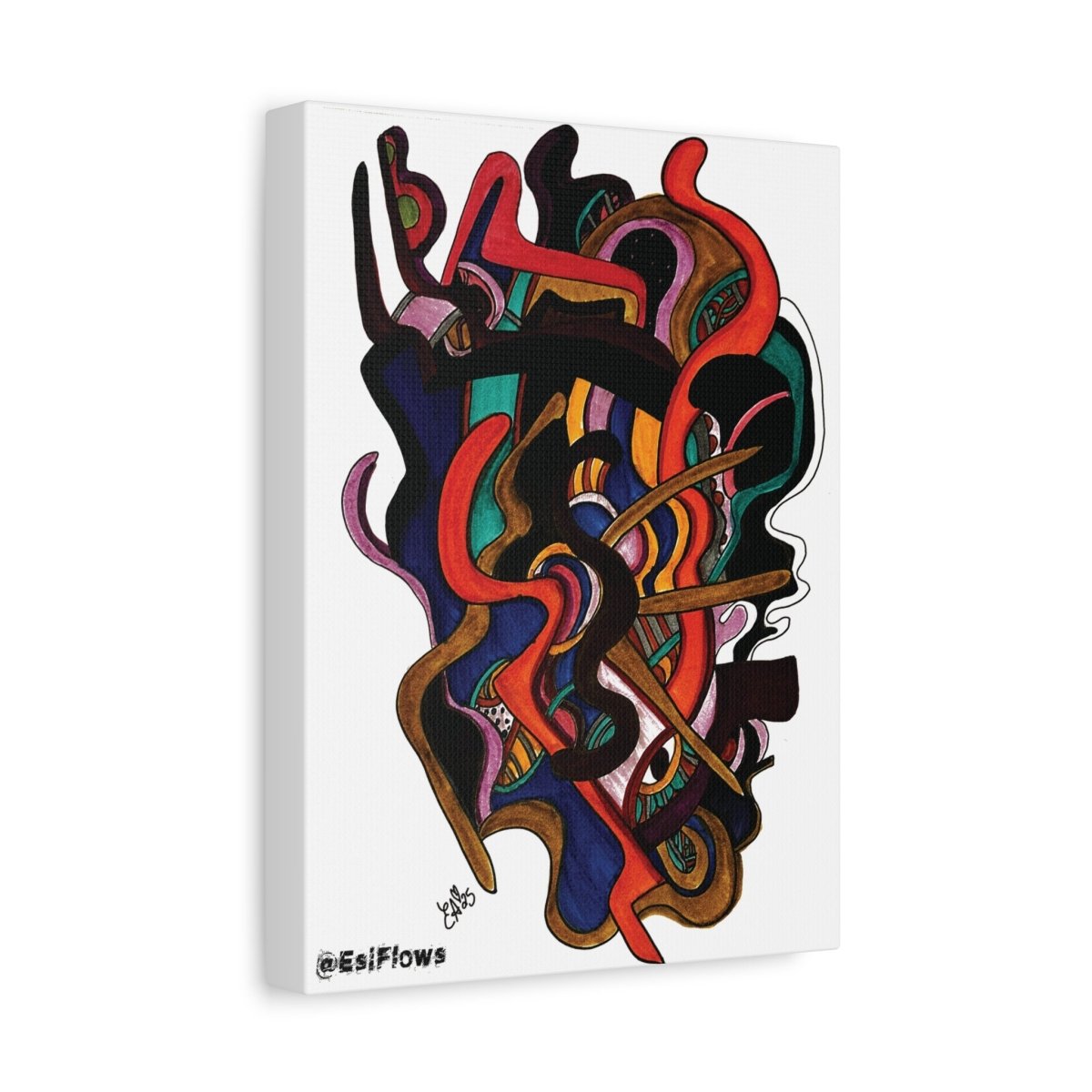 "Energy Art v16" | ***[Canvas Print]*** | EsiFlows | Colorful Abstract Canvas Wall Art - EsiFlows
