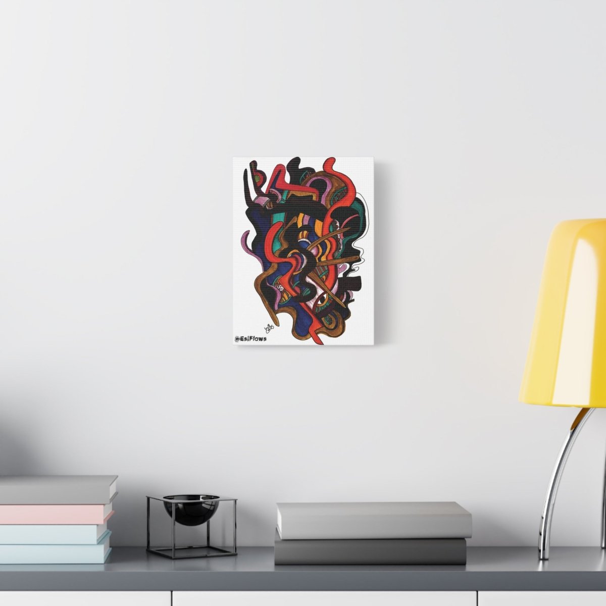 "Energy Art v16" | ***[Canvas Print]*** | EsiFlows | Colorful Abstract Canvas Wall Art - EsiFlows