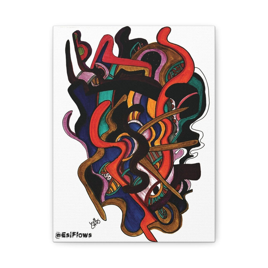 "Energy Art v16" | ***[Canvas Print]*** | EsiFlows | Colorful Abstract Canvas Wall Art - EsiFlows