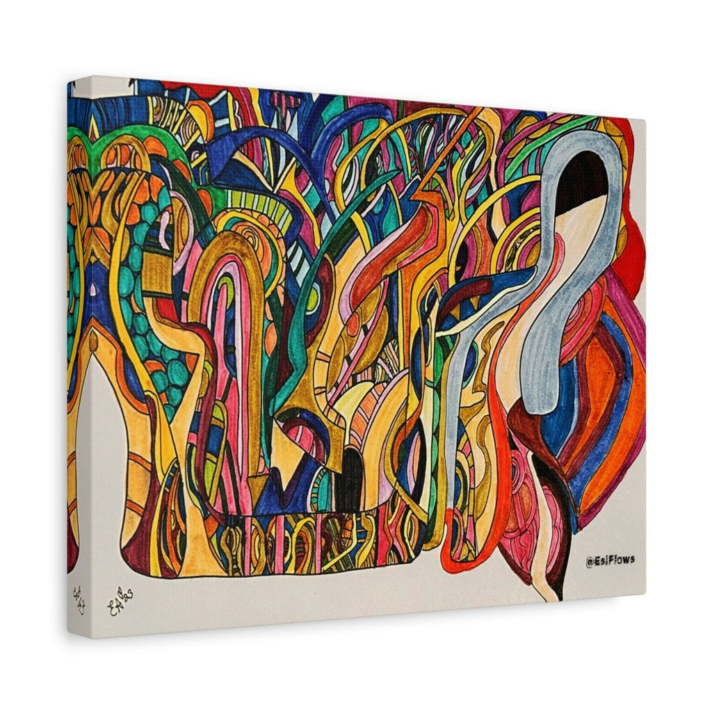 "Energy Art v2" | ***[Canvas Print]*** | EsiFlows | Colorful Abstract Canvas Wall Art - EsiFlows