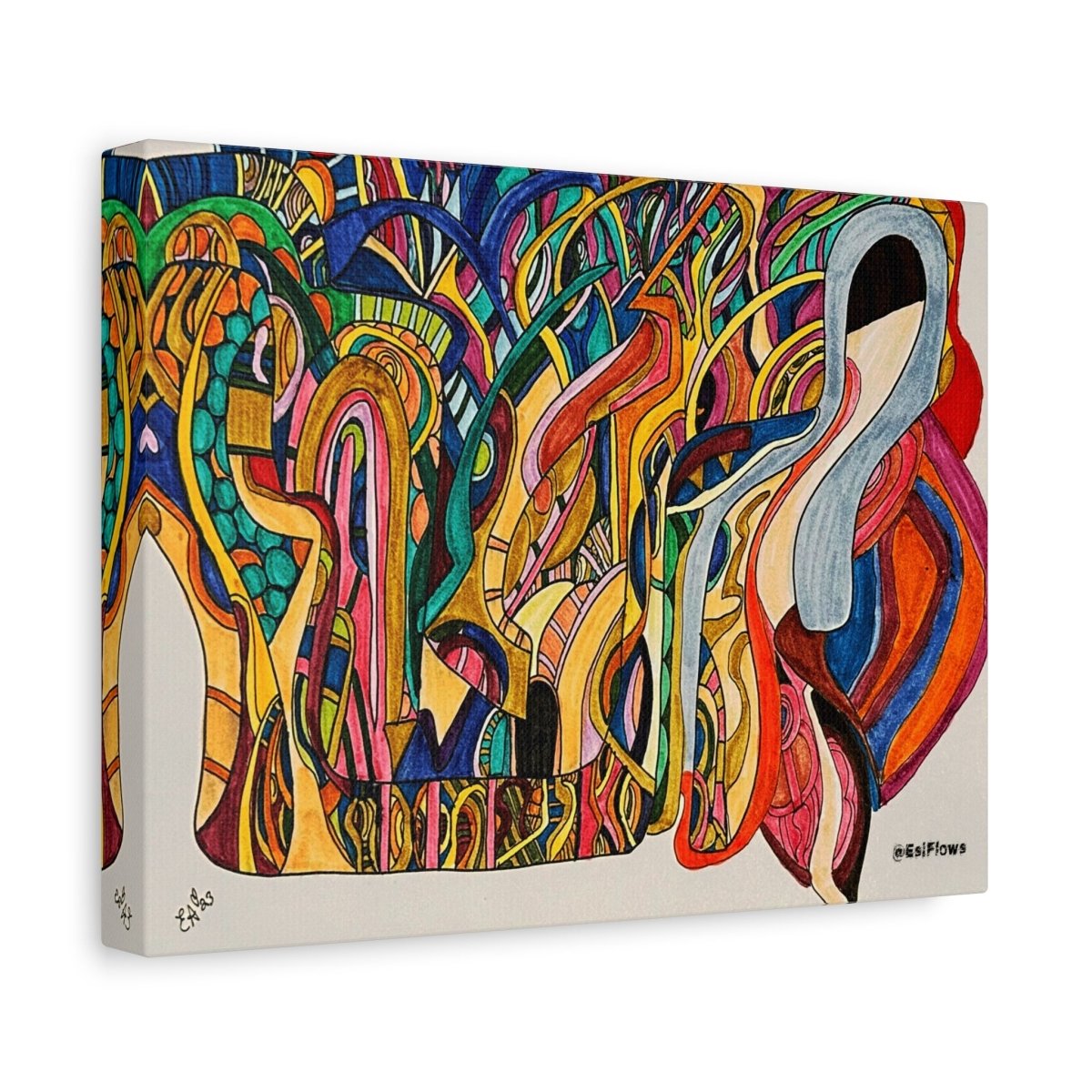 "Energy Art v2" | ***[Canvas Print]*** | EsiFlows | Colorful Abstract Canvas Wall Art - EsiFlows