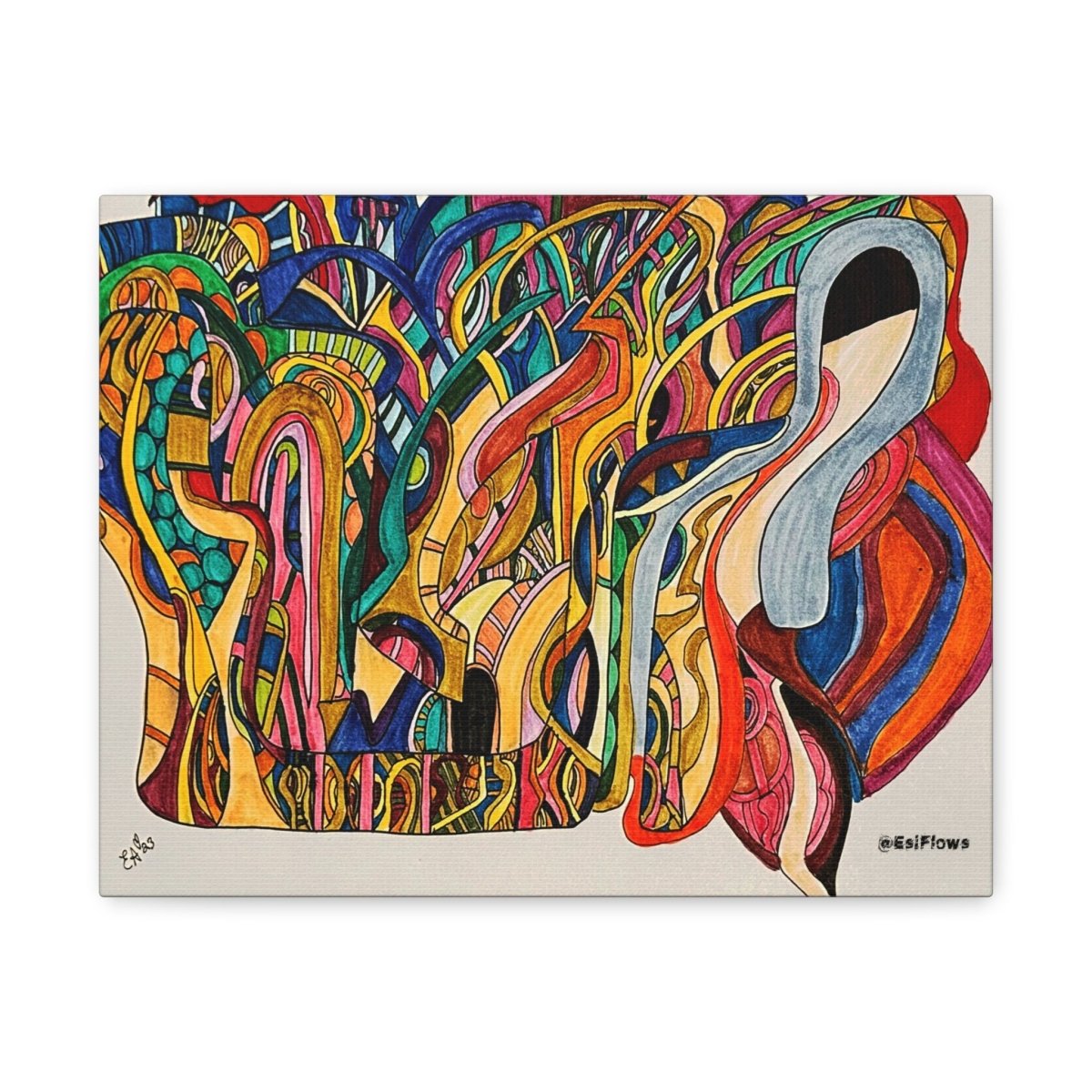 "Energy Art v2" | ***[Canvas Print]*** | EsiFlows | Colorful Abstract Canvas Wall Art - EsiFlows
