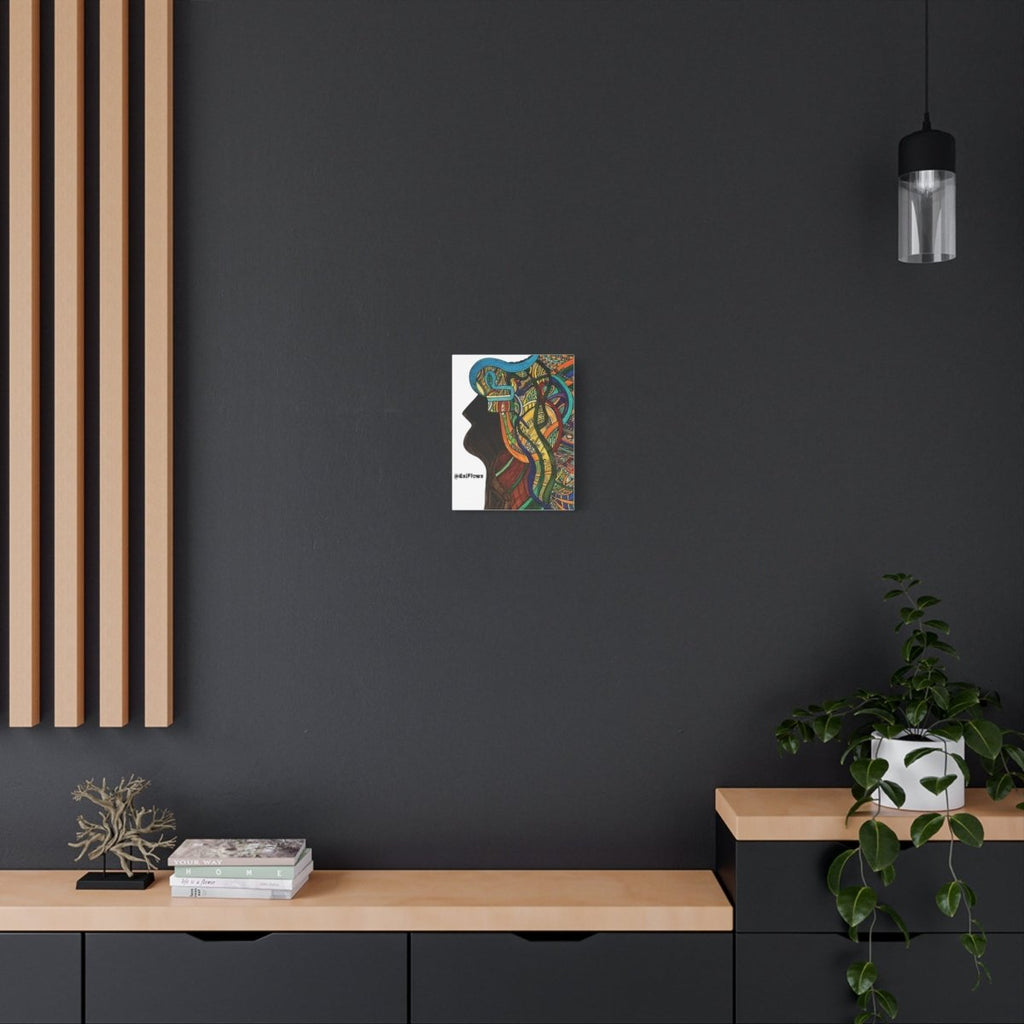 "Energy Art v3" | ***[Canvas Print]*** | EsiFlows | Colorful Abstract Face Woman Profile Canvas Wall Art - EsiFlows