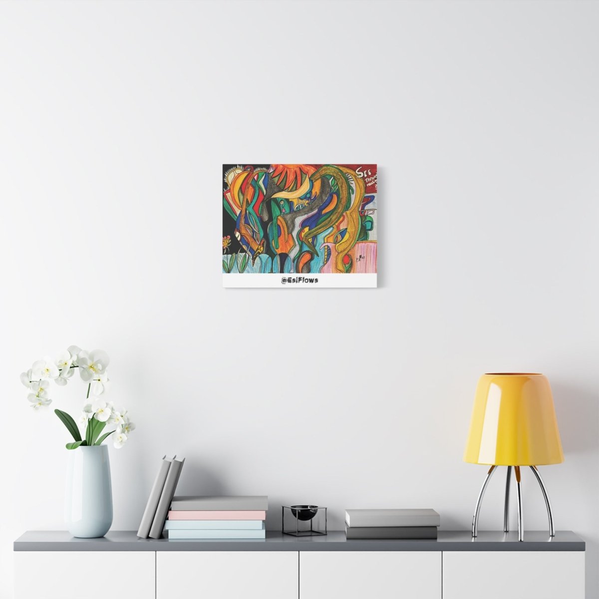 "Energy Art v4" | ***[Canvas Print]*** | EsiFlows | Colorful Abstract Canvas Wall Art - EsiFlows