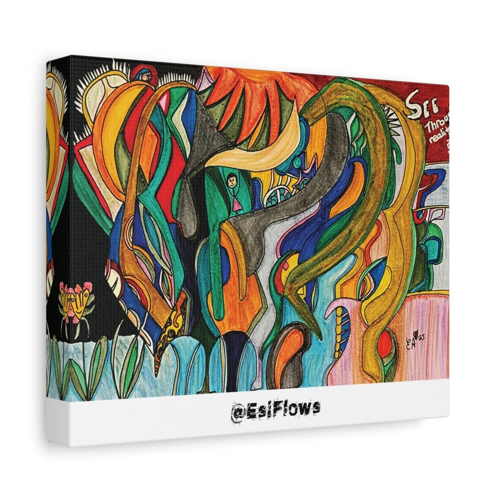 "Energy Art v4" | ***[Canvas Print]*** | EsiFlows | Colorful Abstract Canvas Wall Art - EsiFlows