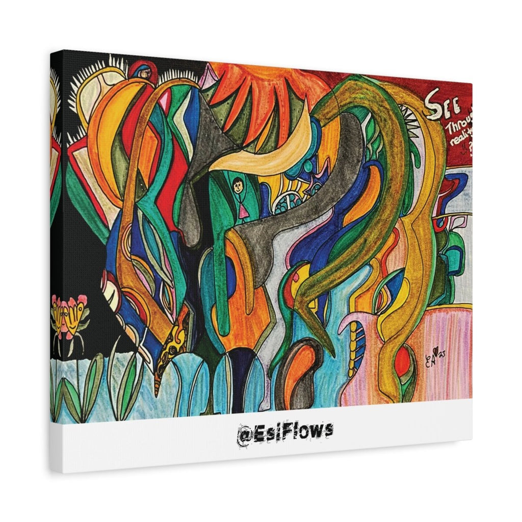 "Energy Art v4" | ***[Canvas Print]*** | EsiFlows | Colorful Abstract Canvas Wall Art - EsiFlows