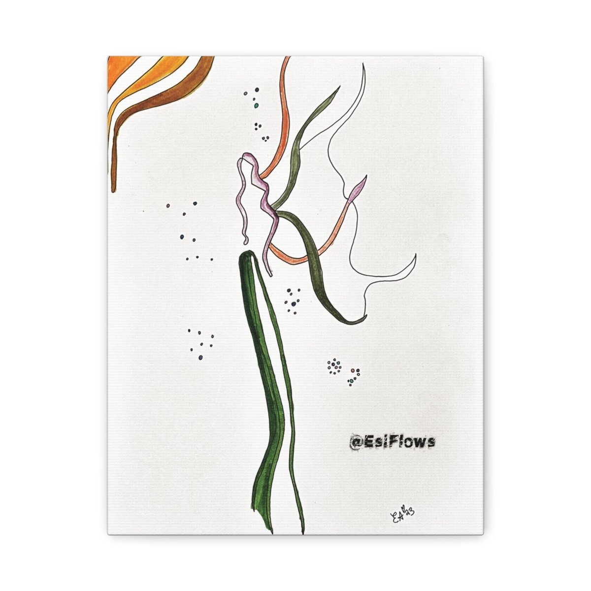 "Energy Art v5" | ***[Canvas Print]*** | EsiFlows | Colorful Abstract Canvas Wall Art - EsiFlows